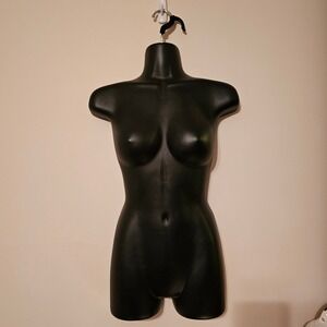 Black Female Torso Mannequin Hanging Plastic Dress Form Display Clothing Resell